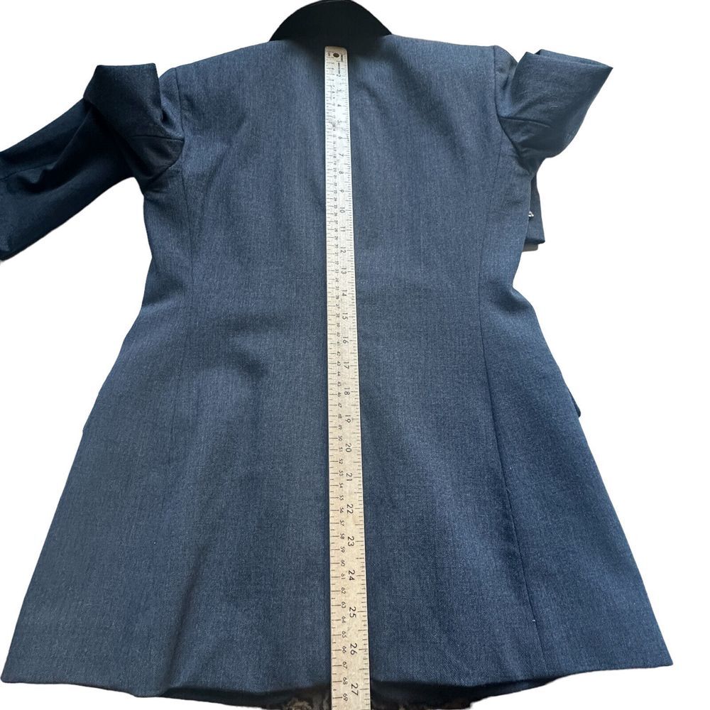 Lauren Ralph Lauren Blazer Jacket Women's 2P Charcoal Gray Worsted Wool USA - Picture 8 of 12